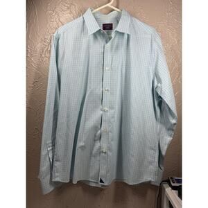 UNTUCKit Long Sleeve Checkered‎ Button Up Shirt Mens Wrinkle Free Size Medium